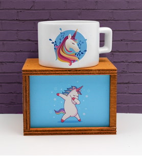 Unicorn Tasarım Kutulu Kupa