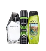 Avon Perceive Erkek Parfüm Deodorant ve Saç Vücut Şampuan Seti