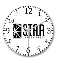 The Flash Star Lab Duvar Saati Bombeli Gercek Cam
