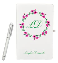 Kişiye Özel Hazırlanmış Hediye Beyaz Defter ve Beyaz Kalem Seti