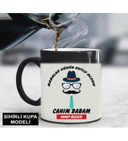 Babalar Günü Hediyesi Canım Babam Yazılı Sihirli Kupa Bardak (STD)