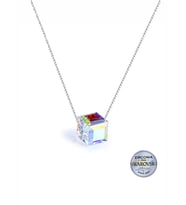 Gümüş Swarovski Taşlı Kadın Küp Gümüş Kolye (Karışık)