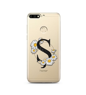 Papatya Harf Tasarım Süper Şeffaf Silikon Telefon Kılıfı Huawei Honor 7c-Y7 (201