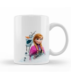 Elsa Anna Olaf Frozen Kristoff Kupa Bardak Porselen