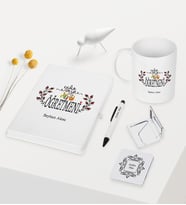 BK Gift Kişiye Özel Yılın En İyi Öğretmeni Temalı Beyaz Defter Kalem Kupa Ayna Seti - 2