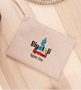 Biyoloji Öğretmeni Keten Bez El Çantası