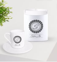 BK Gift Kişiye Özel İsimli Türk Kahvesi Fincanı ve Seramik Kül Tablası Seti-2 (Model 1)