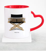 BK Gift Kişiye Özel Mesleki Yönetmen Kırmızı Kalpli Kupa Bardak