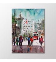Arty Tablo Suluboya Tramvay Tablo (Karışık)