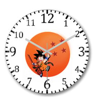 Goku Pequeno Duvar Saati Bombeli Gercek Cam