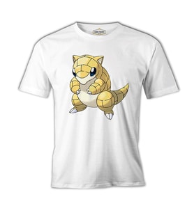 Pokemon - Sandshrew Beyaz Erkek Tshirt