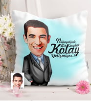 BK Gift Kişiye Özel Kolay Yetişmiyor Karikatür  Yastık  4