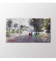 Arty Tablo Suluboya Cadde Tablo (Karışık)