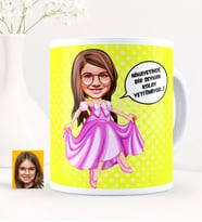 BK Gift Kişiye Özel Kolay Yetişmiyor Kız Çocuk Karikatürlü Beyaz Kupa Bardak - 4