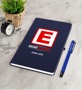 BK Gift Kişiye Özel Eczane Lacivert Defter Kalem Seti-1