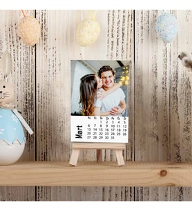 Kişiye Özel Şövaleli Fotoğraflı Takvim Kartları (Yılbaşı Hediyesi, Yeni Yıl Hediyesi) (Kahverengi)