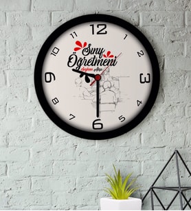 BK Gift Kişiye Özel Sınıf Öğretmeni Ahşap Duvar Saati-15 (Beyaz)
