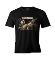The Walking Dead - Rick 2 Siyah Erkek Tshirt