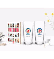 BK Gift Kişiye Özel Renkli Baskılı Denizli Tasarımlı Turistik İkili Rakı Bardağı ve Rakı Cep Kitabı Hediye Seti-1 (Model 1)