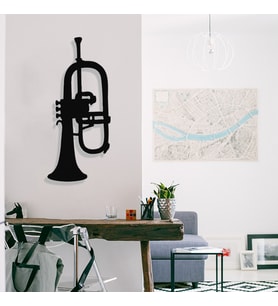 New Jargon - Müzik ve Noltalji Saksafon Tasarım Metal Tablosu 65x28cm (Siyah)