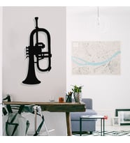 New Jargon - Müzik ve Noltalji Saksafon Tasarım Metal Tablosu 65x28cm (Siyah)