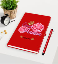 BK Gift Kişiye Özel Canım Annem Kırmızı Defter Kalem Seti - 15