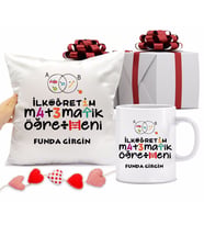 İlköğretim Matematik Bardağı ve Yastığı Hediye Seti (Model 1)
