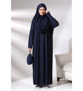 Tek Parça Namaz Elbisesi - Lacivert - 5015
