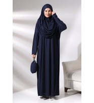 Tek Parça Namaz Elbisesi - Lacivert - 5015