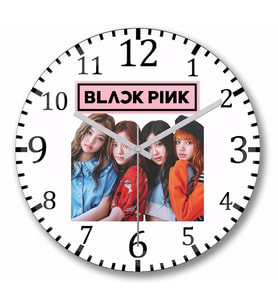 Blackpink       Duvar Saati Bombeli Gercek Cam