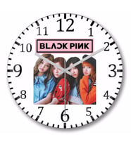 Blackpink       Duvar Saati Bombeli Gercek Cam