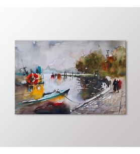 Arty Tablo Suluboya Sahil Tablo (Karışık)