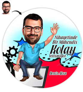BK Gift Kişiye Özel Bay Bilgisayar Mühendisi Karikatür Baskılı Yaş Pasta İçin Yenilebilir Şekerli Kağıt  1(Sadece Kağıt)