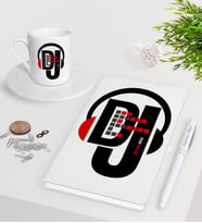 BK Gift Kişiye Özel DJ Beyaz Defter Kalem Türk Kahvesi Fincanı Seti-1 (Model 1)