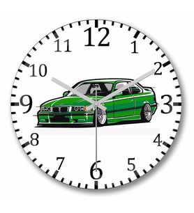 Bmw  Stanced  Out E36 Duvar Saati Bombeli Gercek Cam