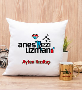 Anestezi Uzmanı Yastık ve Gold Kupa Bardak