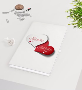 BK Gift Kişiye Özel Sevgililer Günü Beyaz Defter-24