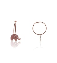 Fil Modeli Rose GÜmüş Küpe SGTL5684