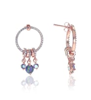 Söğütlü Silver Mistik topaz taşlı ring küpe