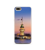 Kız Kulesi Tasarımlı Süper Şeffaf Silikon Telefon Kılıfı Huawei Honor 7s-Y5 (201