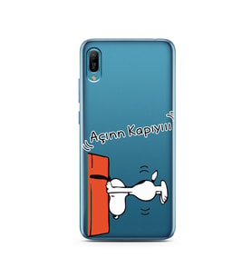 Snoopy Tasarımlı Süper Şeffaf Silikon Telefon Kılıfı Huawei Y6 2019