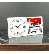 Polis Özel Harekat Ahşap Masa Saati 002