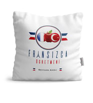 BK Gift Kişiye Özel Fransızca Öğretmeni Dekoratif Yastık  1