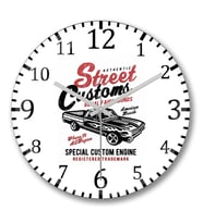 Street Custom Duvar Saati Bombeli Gercek Cam