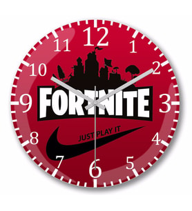 Fortnite Just Play It  Duvar Saati Bombeli Gercek Cam