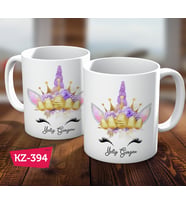 Kişiye Özel İsimli Unicorn Kız Çocuğa Hediye Kupa Bardak