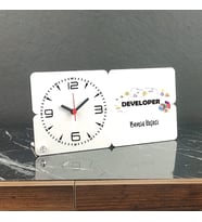 Developer Ahşap Masa Saati