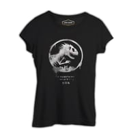 Jurassic Park - Run Siyah Kadın Tshirt