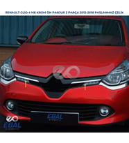 Renault Clio 4 HB Krom Ön Panjur 2 Prç. 2012-2018 P.çelik