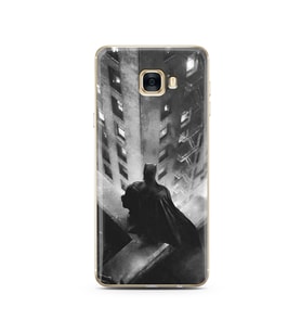 Batman Tasarım Süper Şeffaf Silikon Telefon Kılıfı Samsung C7  